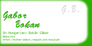 gabor bokan business card